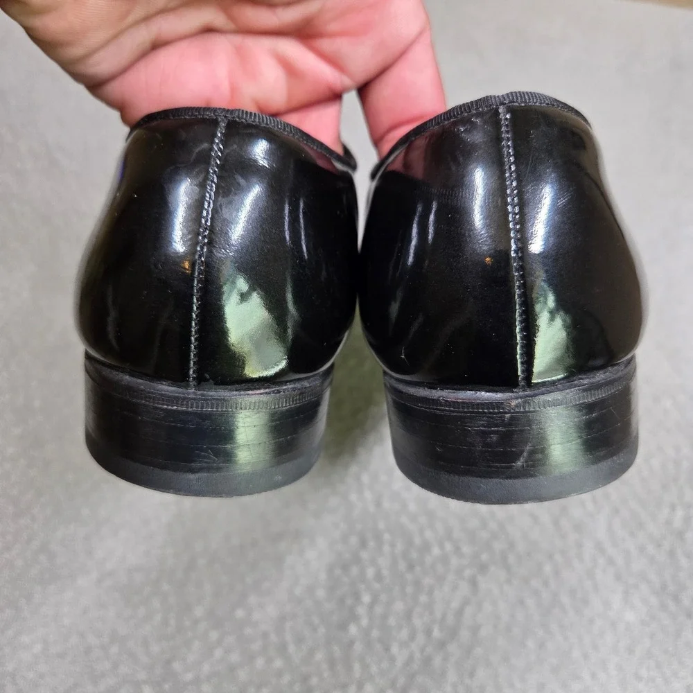 Florsheim Patent Leather Oxford Dress Shoes Men 7D Black Formal Plain Toe